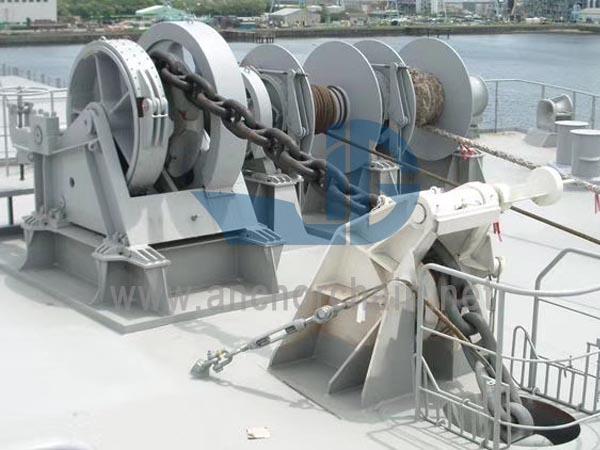 Double Cable Lifter ဟိုက်ဒရောလစ်ပေါင်းစပ် Windlass Mooring Winch