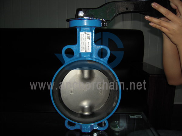 Marine Cast Iron Wafer Butterfly Valves JIS F7480 5K 10K 16K (လီဗာလည်ပတ်မှု)
