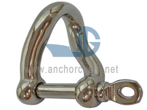 Screw Pin ပါသော Stainless Steel Twist Shackle